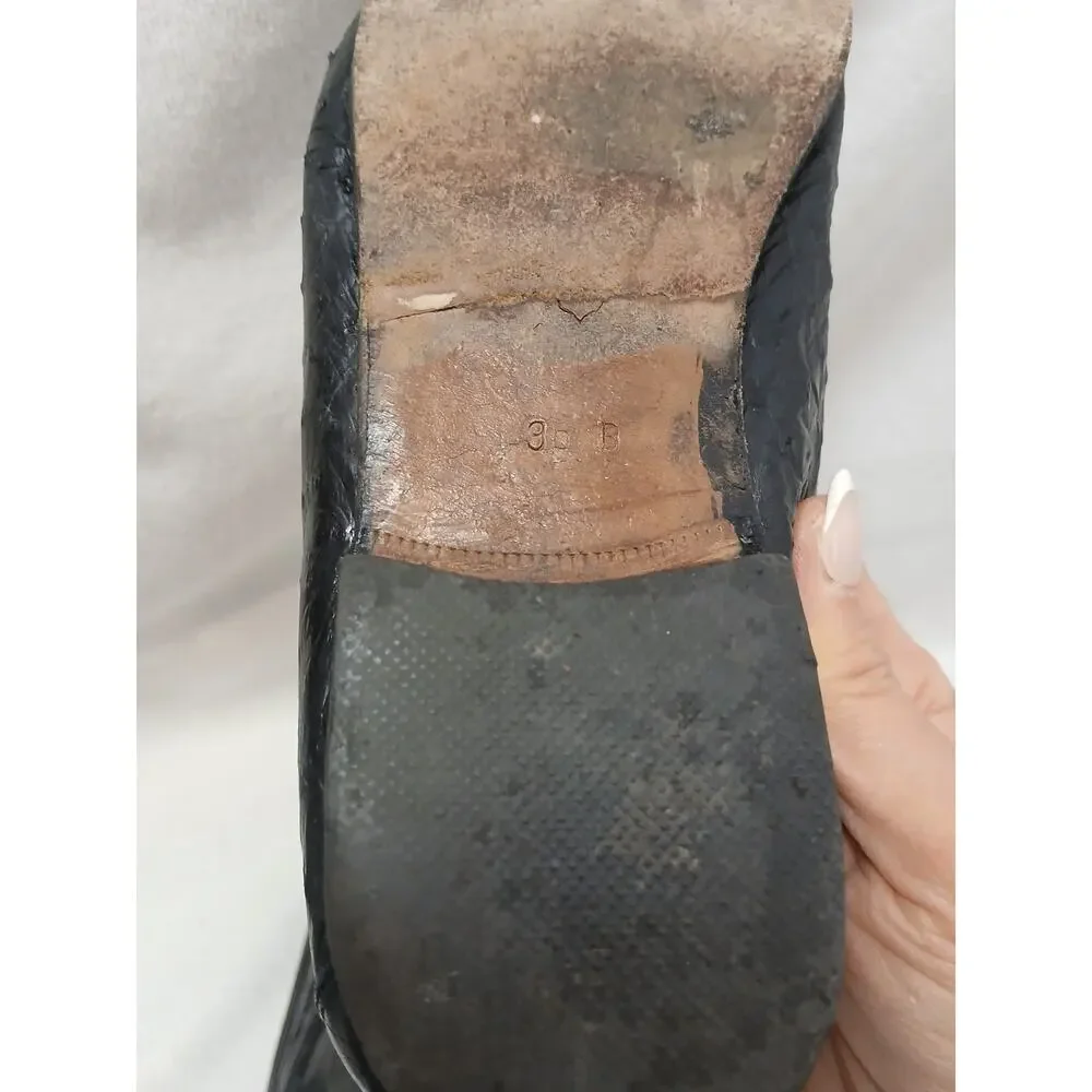 Gucci Horse Bit Loafers Flat‎ Shoes 36 Black Leather Equestrian Red Green Ribbon